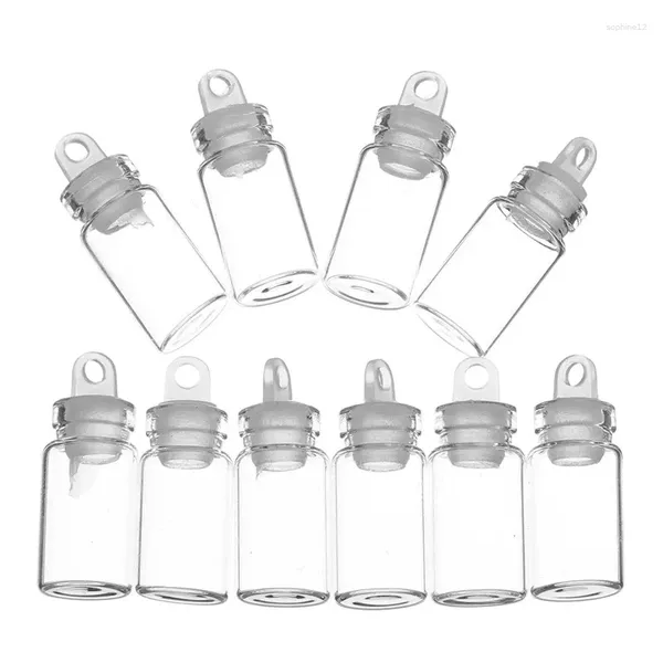 Capacité de bouteilles de rangement 1 ml (11 22 7 mm) 50pcs / lot bouteille transparente mignon flacons de verre mini-flacon