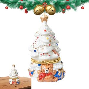 Opslagflessen Keramiek Kersttafel DIY Top Ornament Boom Geschilderd Teken Desktop Beeldje Cadeau