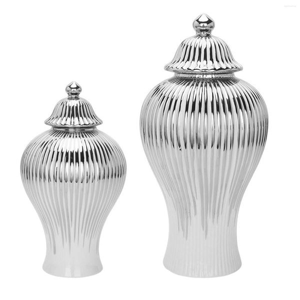 Bouteilles de stockage en céramique Ginger Jar Vase Artisanat Bouteille décorative pour la salle de cuisine