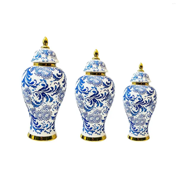Bouteilles de stockage Vase en céramique Accessoires décoratifs chinois Pot de gingembre en porcelaine pour bureau de réservoir Arrangement de fleurs Mariages Chambre