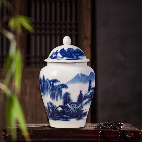 Bouteilles De Stockage Vase En Céramique Pot De Fleur Planteur Glaçure Décor Décoratif Porcelaine Pots De Gingembre