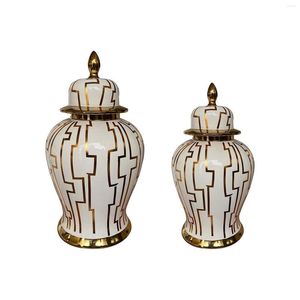 Butelki do przechowywania Ceramiczny wazon Świątynne słoiki Sypialnia Rośliny Uchwyt Wesela Porcelanowy słoik imbiru