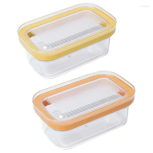 Botellas de almacenamiento Recipiente de queso Caja de mantequilla Sellado Tapa de silicona refrigerada para suministros de cocina fáciles de cortar