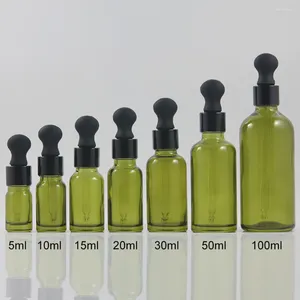 Bouteilles de rangement chinois Green 30 ml DIY Eliquid Bottle Glass Propper pour l'huile en gros