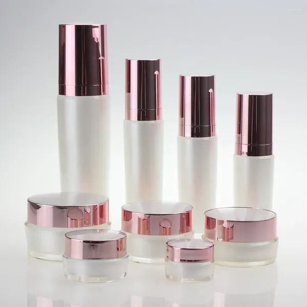 Botellas de almacenamiento China Proveedores 10G Mini Jar de crema para el cuidado de la piel Acrílico vacío con gorra de tornillo rosa UV