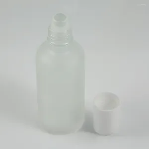 Bouteilles de rangement fournisseurs chinois vides givrés de 50 ml rouleau d'huile essentielle sur bouteille en verre pour parfum