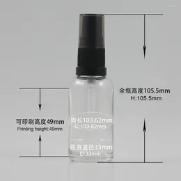 Bouteilles de rangement Fournisseurs Chine Vidage de pulvérisation en verre vide avec pompe 30 ml Emballage d'huile cosmétique en gros pour parfum