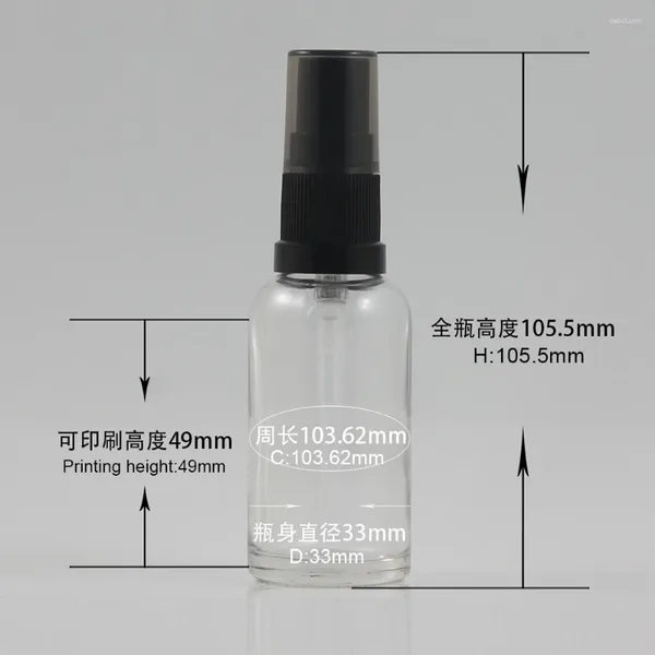 Botellas de almacenamiento Proveedores China botella de spray de vidrio vacío con bomba de 30 ml Embalaje de aceite cosmético Al por mayor para perfume