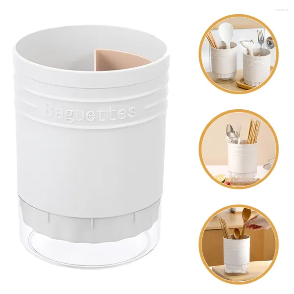 Bouteilles de rangement, porte-égouttoir pour baguettes, couverts ronds, cuillère multifonction, fourchette