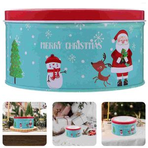 Opslagflessen Kerstmisdoos Decore sieradenkoffer Candyhouder Biscuit Huidige dozen Jar Iron Tins