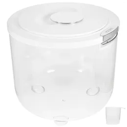 Opslagflessen Clear Container Air Tight Food Box Dispensador Para Arroz Granencontainers Luchtdicht Plastic rijstdeksellid