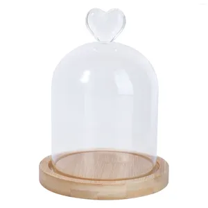 Bouteilles de rangement en verre transparent dôme cloche avec pièce maîtresse de table maître maîtrise en table caisse de kavlet