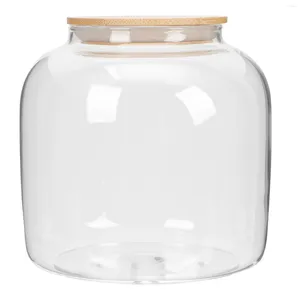 Le stockage met en bouteille le récipient en verre de pot d'espace libre avec le couvercle hermétique pour la maison