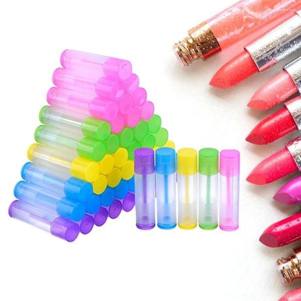Bouteilles de rangement tubes de brillant à lèvres transparent