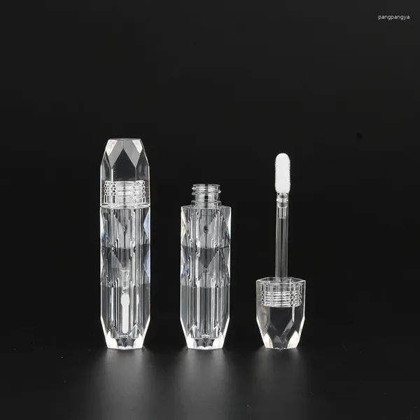 Botellas de almacenamiento Clear Petg Lip Gloss Tube 2 ml Empaca vacío Vacío Diy Plástico Diamante Diamante Cosmético Contenedor de brillo de labios 25 piezas