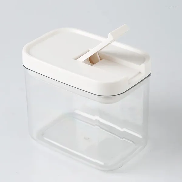 Bouteilles de rangement Clear Plastic Food Container Jar scellé avec couvercles écrous noix d'avoine