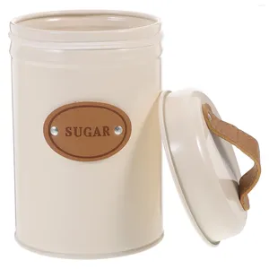 Bouteilles de stockage Café Sucrier Décorations de cuisine Récipient à thé en métal Réservoir de sucre portable Bidons en fer Dépoussiérage Porte-bonbons Boîtes