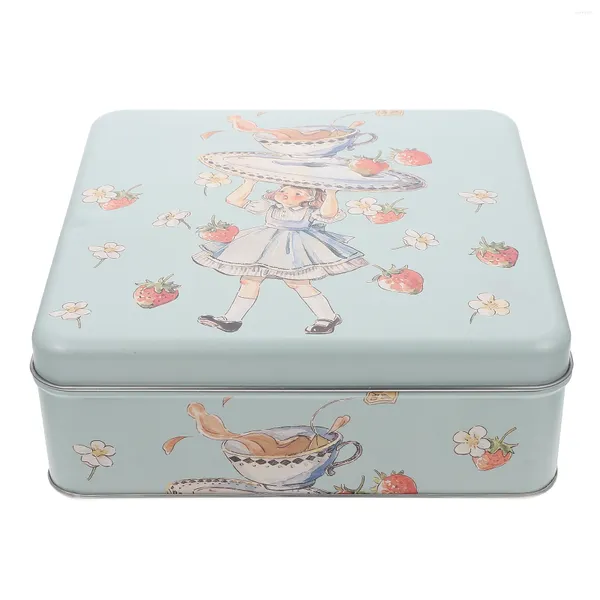 Bouteilles de rangement Conteneur Biscuit en étain décorations de gâteau en métal Cookie Coods Tins Tinplate Candy Boîtes