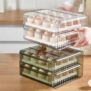 Bouteilles de rangement boîte à œuf pratique plateau de plage profond type de cuisine de cuisine réfrigérateur-tiroir de finition spécial rester bien rangé