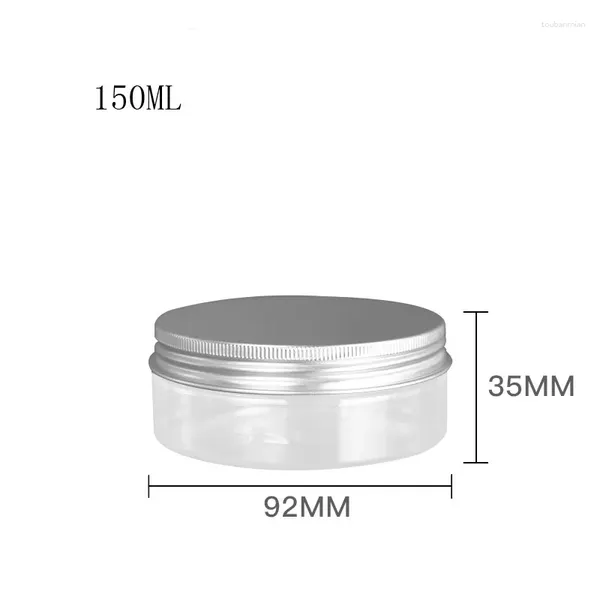 Bouteilles de rangement Contracte Cream Cream 89 mm bouche vide Transparent Plastic Facial Masque Jar Hair Cire de cire