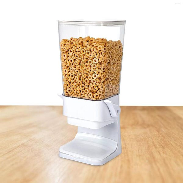 Bouteilles de stockage distributeur de céréales de comptoir Machine à grains de grille de nourriture sèche indispensable pour le bureau à domicile