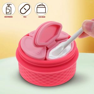 Botellas de almacenamiento Caja de crema de crema Container de silicona Essentials para el labio de jarra de maquillaje de vacaciones