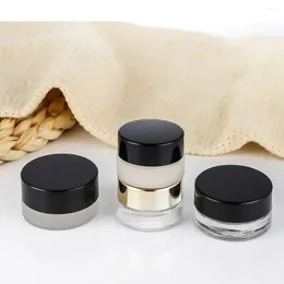 Bouteilles de rangement Jar crème 3G 5G Transparent mini bouteille en verre échantillon clair échantillon de bricolage à lèvres