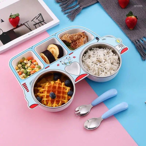 Bouteilles de rangement Assiette de dîner pour enfants créatifs faciles à nettoyer