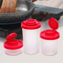 Bouteilles de stockage Récipients d'assaisonnement créatifs avec couvercle rouge Fournitures de cuisine Pots à épices portables Accessoires en plastique Ménage Mini