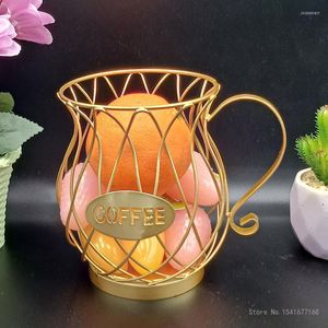 Opslagflessen Creatieve draadhouder Iron Art Fruit Basket Plating Goud Zilveren Zwarte Jewelry Cup Tray Decoration Container