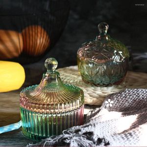 Opslagflessen kristalglas candy cup Europees creatief met deksels sugger jar prachtige sieraden woonkamer decoratie