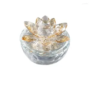 Bouteilles de rangement en cristal Lotus, décoration lumineuse de salle de bain, fournitures de luxe, Table de lavage, boîte à bijoux