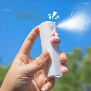 Opslagflessen schattige aardbei perzik cartoon spray fles kleine desinfectie water geven kan een hervulbaar multifunctioneel plastic