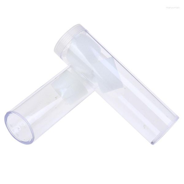 Bouteilles de rangement cylindre porte-stylo en plastique Transparent pince à épiler en cristal pince à sourcils emballage universel