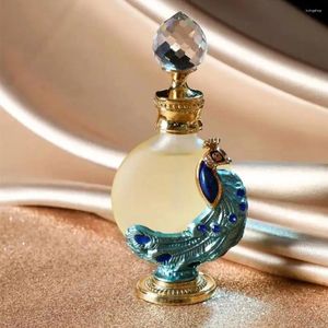 Bouteilles de stockage décoration cadeaux cosmétiques conteneur paon forte étanchéité Style arabe bouteille rechargeable huile essentielle parfum