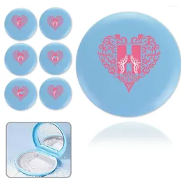 Storage Bottles Dental Retainer Case Braces With Mirror Protable Aligner Denture Milk Teeth Mouth Guard Box Love Letter Pattern Organizer