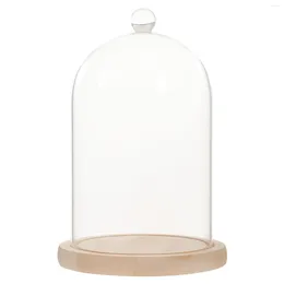 Bouteilles De Stockage Couverture D'affichage Dôme Fleur Cloche Gâteau Mini Conservé Terrarium Base Cas Pot Plaque Nourriture Porte Cloche Planteur Globe Stands