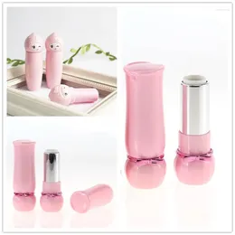 Botellas de almacenamiento DIY Lindo Lápiz Labial Vacío Tubos de Labios Moda Rosa Coreano Maquillaje Brillo de Labios Tinte Protector Contenedores 12.1mm Caja Tubo 200pcs