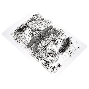 Opslagflessen Diy Scrapbooking Tools Dragonfly Patroon Clear Stamps Po Siliconen afdichting Decor