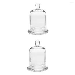 Opslagflessen Domecandle Cloche Bell Display Jar Cover Holder For Holders Mini Stand Cake Terrarium Votief Tafel Kandelaar Decor Cup Base