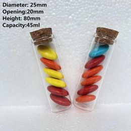 Opslagflessen Dragees Glass Test Tube 20 25 80mm fles Wedding huwelijk Jars Container Diy Candy Cadeau