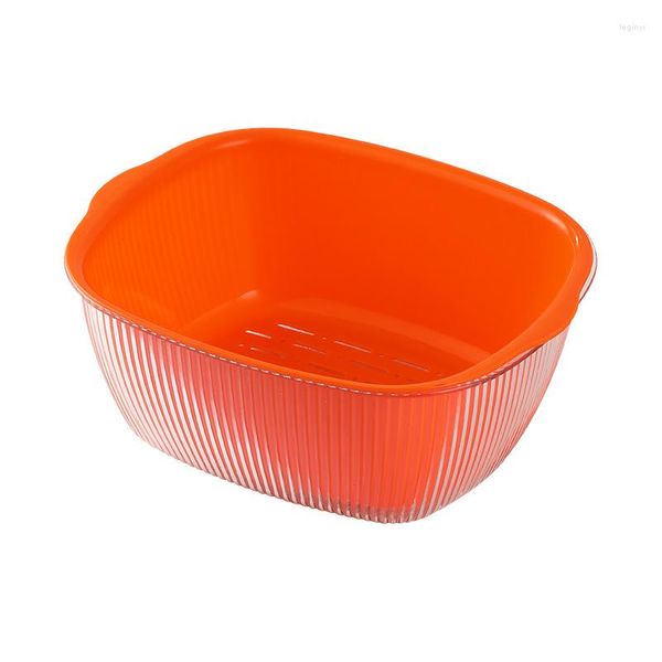 Bouteilles de stockage Panier de vidange Lavabo Double Cuisine Ménage Salon Assiette de fruits en plastique