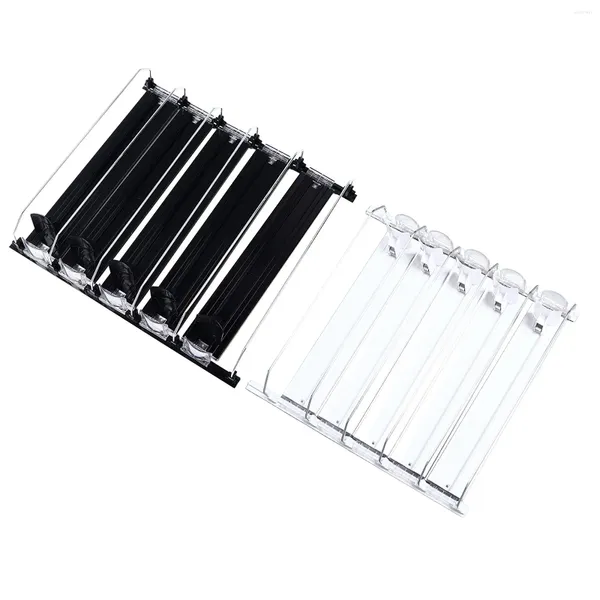 Bouteilles de rangement Organisateur de boisson Strong chargement Abs ABS Largeur de largeur réglable peut ressort chargé de bandes adhésives pour le réfrigérateur