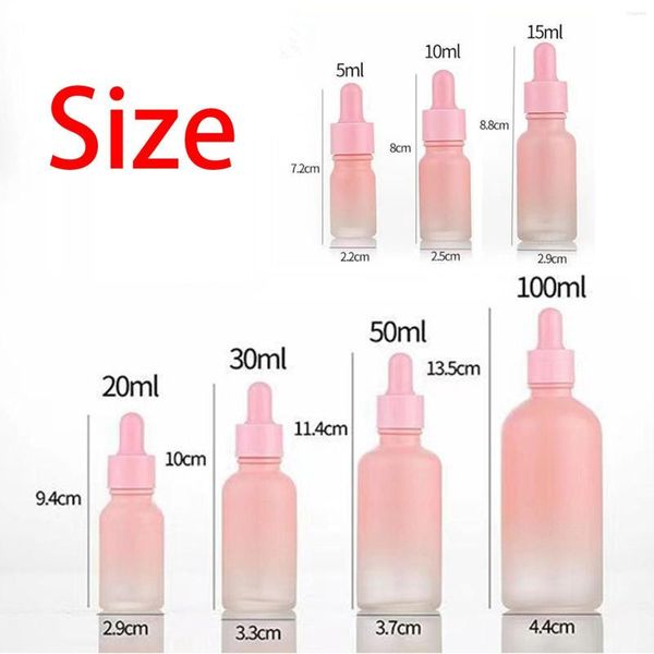 Botellas de almacenamiento Botella cuentagotas Muestra Pipeta de viaje portátil Líquidos Accesorios 1 Juego Contenedor fácil de usar Mini Vidrio esmerilado rosa grueso