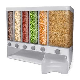 Bouteilles de stockage Distributeur d'aliments secs Récipient à céréales-Riz 22 livres Garde-manger Seau de cuisine (Blanc)