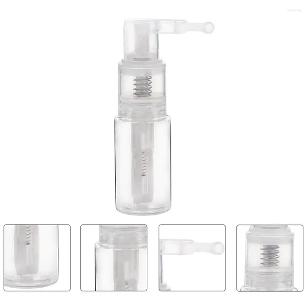 Botellas de almacenamiento Botella de spray de polvo seco Pulverizador Boquilla larga Recipiente recargable Dispensador Plástico Viaje vacío