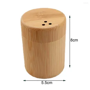 Opslagflessen Duurzaam Compact Round Dust Dof Dof Bamboo Toothppick Dispenser Wear-resistente lichtgewicht container voor restaurant