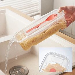 Bouteilles de rangement Boîte de cuisson durable pâtes pratiques 1 pcs avec 1,3 L 29 7 Boîtes 11cm Nouilles du trou de vidange