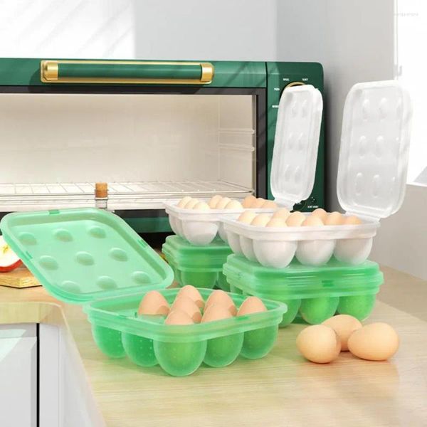 Bouteilles de rangement porte-œufs Durable, boîte à 9 grilles, organisateur de réfrigérateur peu encombrant pour la cuisine, la maison, conteneur de réfrigérateur, magasin 9