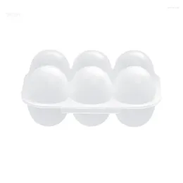 Botellas de almacenamiento a prueba de polvo 6 cajas de huevos con tapa Mantenga su recipiente limpio de Freshes por soporte transparente para uso del hogar